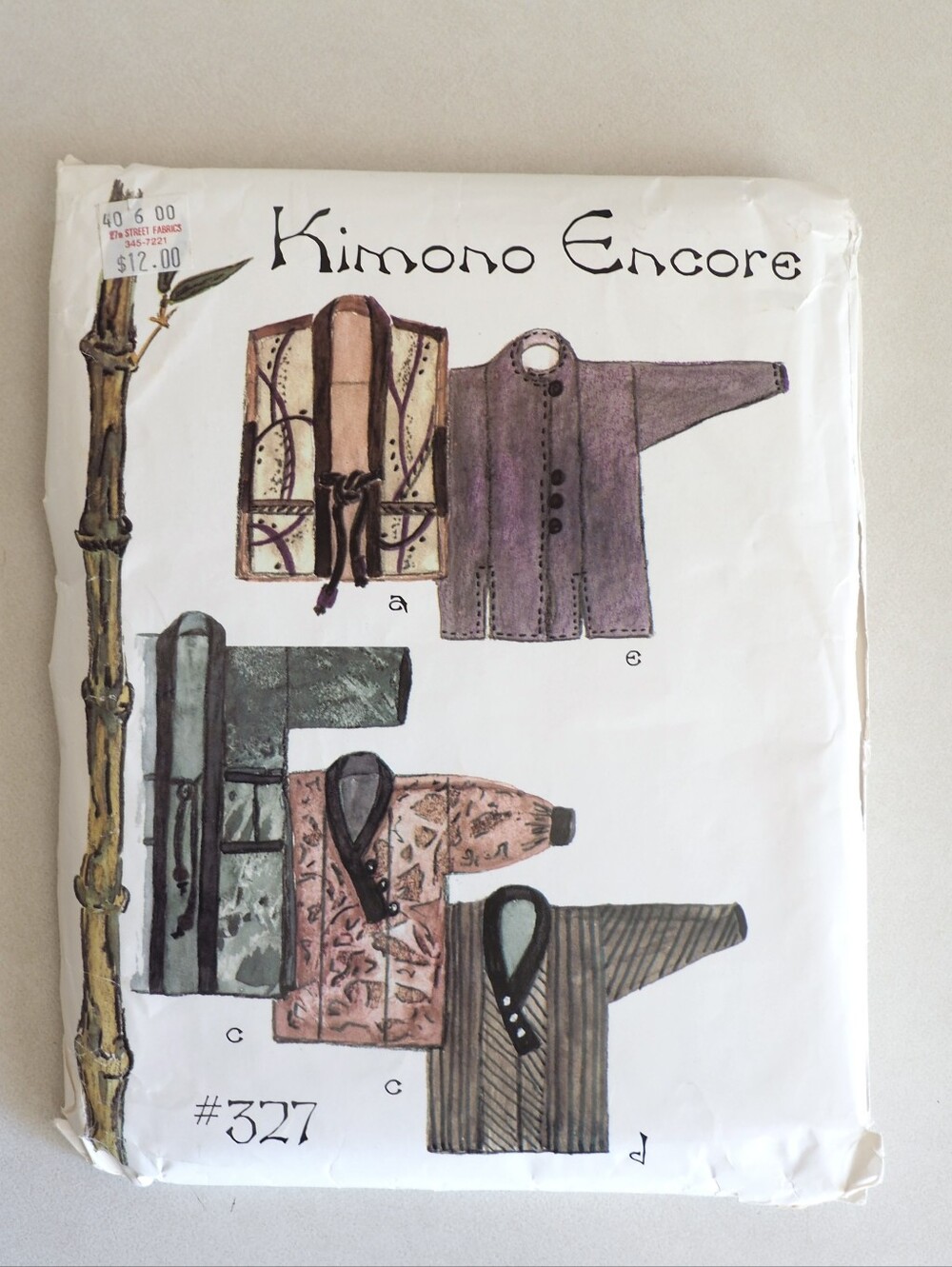 UNCUT Kimono Encore 327 Vintage Sewing Pattern Lois Ericson 90s Y2K Asian Jacket